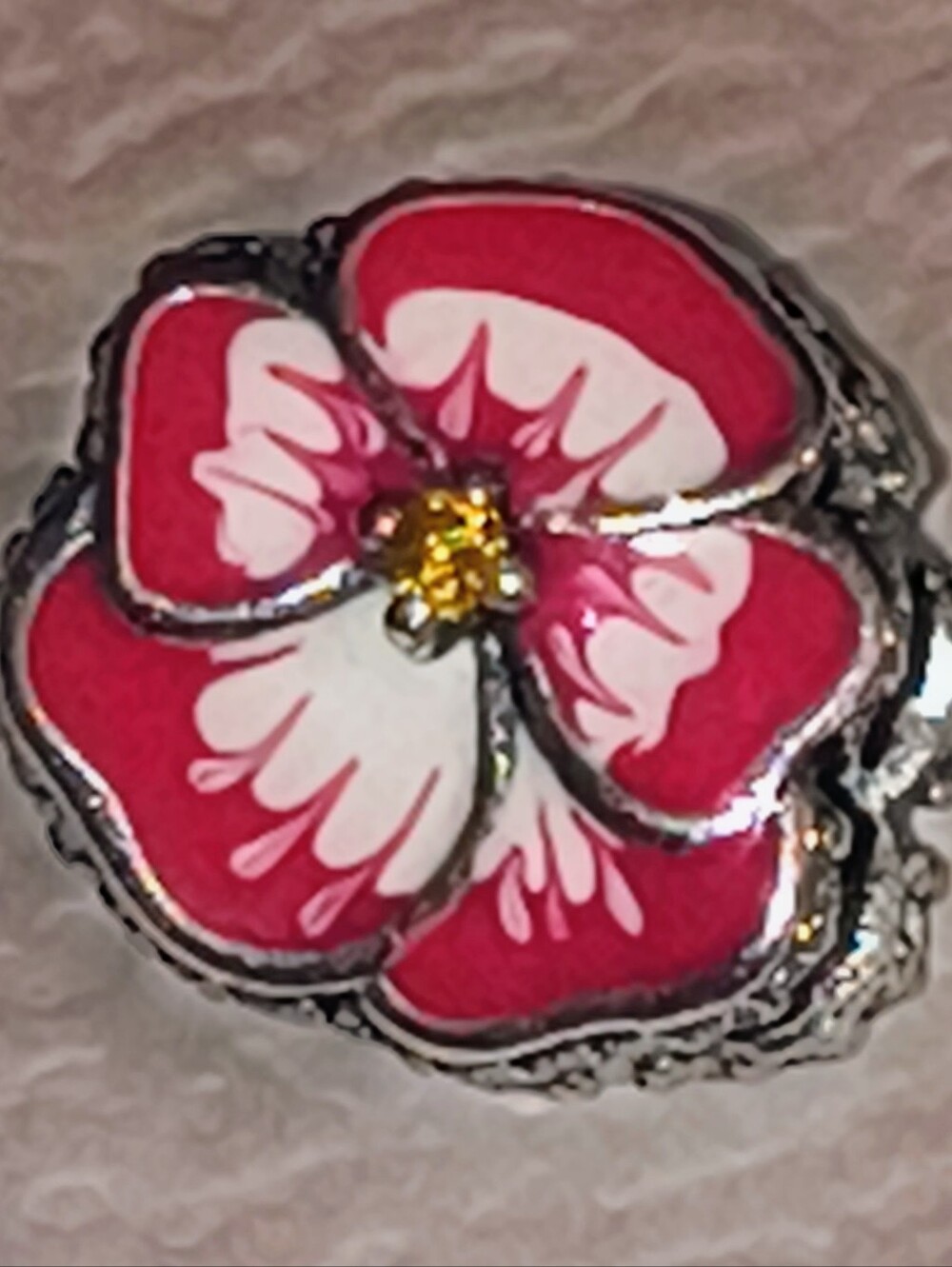 ✨Pandora Pink Flower Enamel Charm Spacer